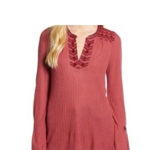 Lucky Brand, Embroidered Peasant Top, S